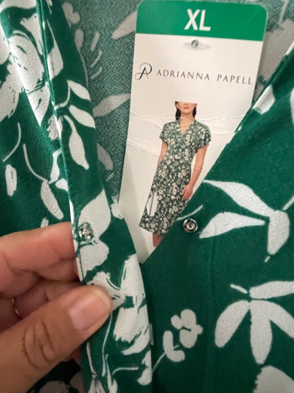 Adrianna Papell Ladies' Faux Wrap Dress (Green) - Picture 6 of 6